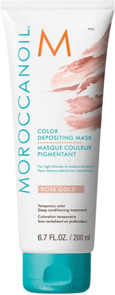 Pflegende Tönungsmaske für blondes Haar - MoroccanOil Color Depositing Mask Rose Gold