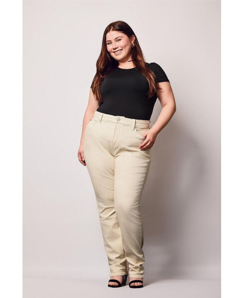 Plus Size High Rise Straight Pants