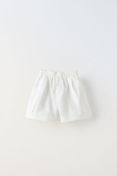 Poplin cargo bermuda shorts