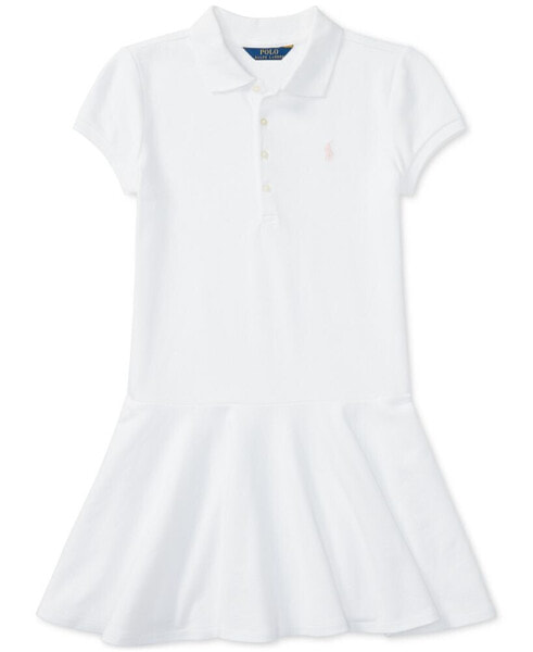 Big Girls Cotton Mesh Short Sleeve Polo Dress