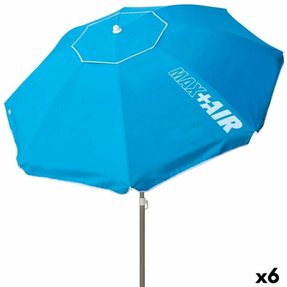 Пляжный зонт Aktive Синий Сталь 220 x 216 x 220 cm (6 штук)