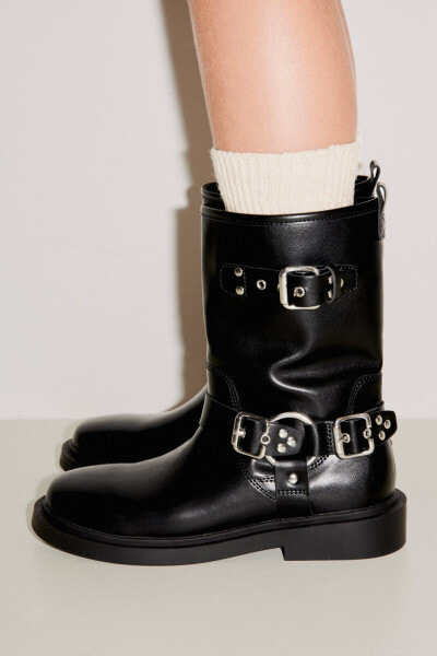 Biker ankle boots