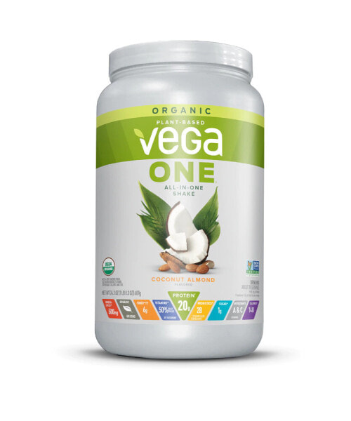 Vega One Organic All-In-One Shake Coconut Almond Кокосово-миндальный протеиновый коктейль 687 г