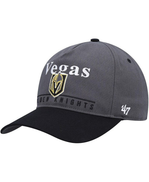 Men's Charcoal, Black Vegas Golden Knights Super Hitch Adjustable Snapback Hat