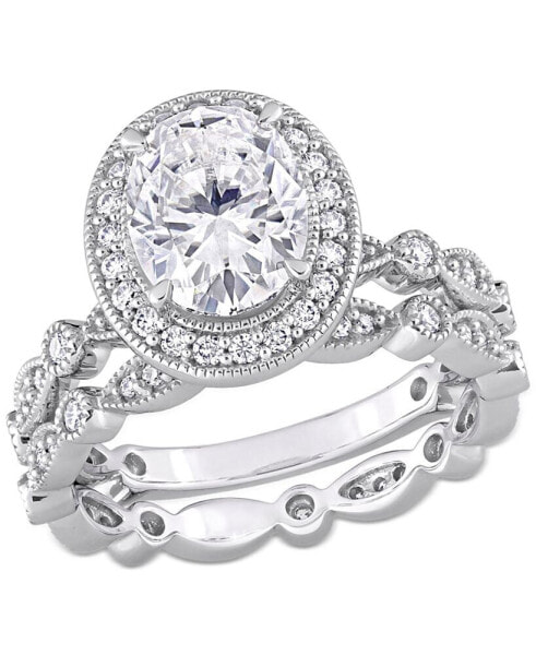 Moissanite Halo Bridal Set (2-1/2 ct. t.w.) in 10k White Gold