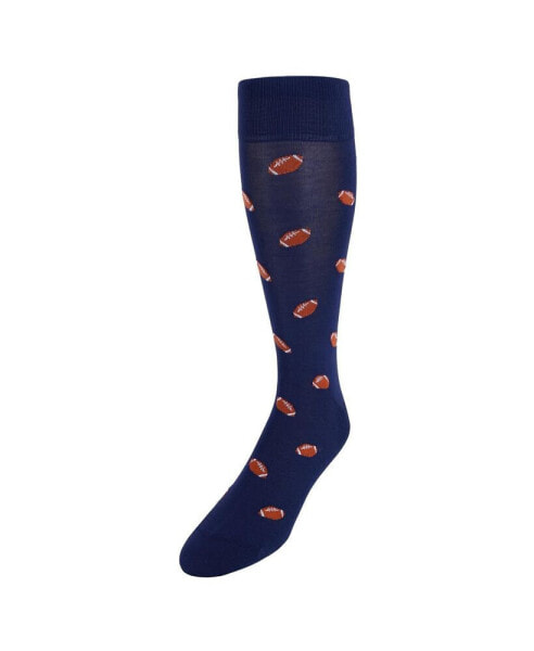 Touchdown Football Novelty Mercerized Cotton Mid-Calf Socks