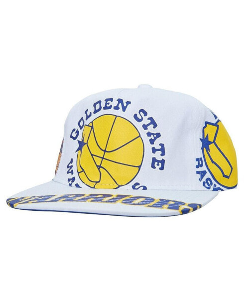 Men's White Golden State Warriors Hardwood Classics In Your Face Deadstock Snapback Hat