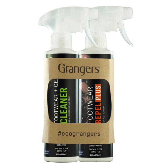 GRANGERS Footwear & Gear Cleaner + Footwear Repel Plus 275ml Cleaner & Water Repellent
