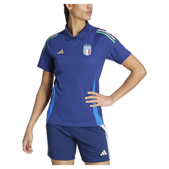 Поло для футбола Adidas Италия 23/24 с коротким рукавом.