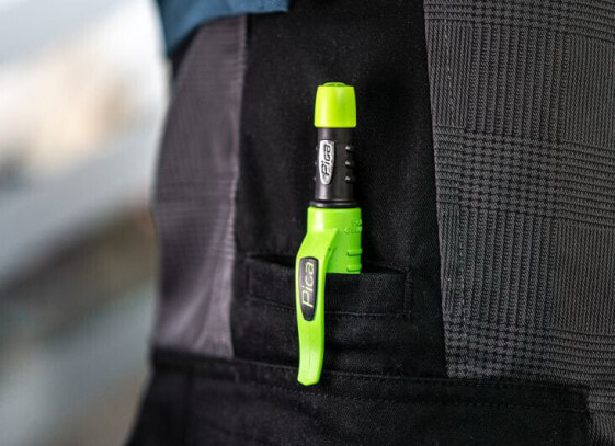 Ручка автоматическая Pica-Marker Longlife DRY, черная-зеленая, пластик/нержавеющая сталь, серая, 2B, 2.8 мм, 12.5 см