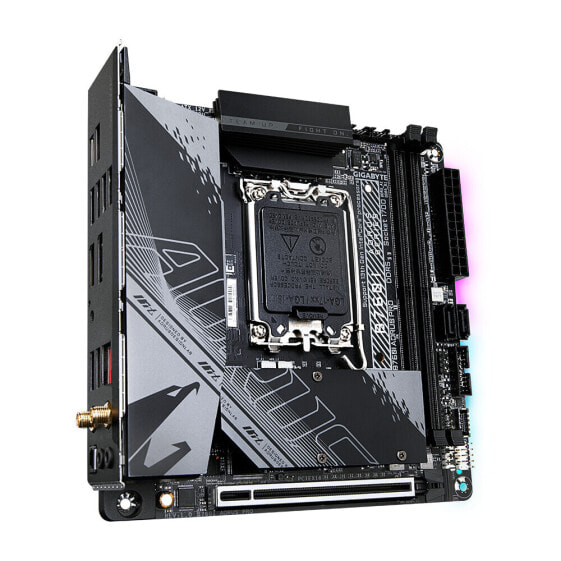 Gigabyte B760I AORUS PRO Motherboard - Supports Intel Core 14th Gen CPUs, 8+1+1 Phases Digital VRM, up to 8000MHz DDR5 (OC), 2xPCIe 4.0 M.2, Wi-Fi 6E, 2.5GbE LAN, USB 3.2 Gen 2, Intel, LGA 1700, Intel® Celeron®, Intel® Core™ i3, Intel® Core™ i5, Intel® Core™ i7, Intel® Core™ i9,..., LGA 1700, 96 GB, DDR5-SDRAM
