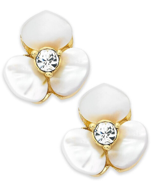 Серьги kate spade new york Gold-Tone Cream Disco Pansy