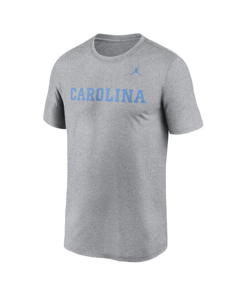 Men's Heather Gray North Carolina Tar Heels Primetime Legend Wordmark T-Shirt