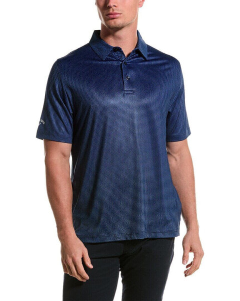 Callaway Chev Foulard Print Polo Shirt Men's Blue S