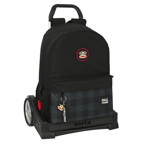 Школьный рюкзак с колесиками Paul Frank Campers Чёрный (30 x 46 x 14 см) для детей