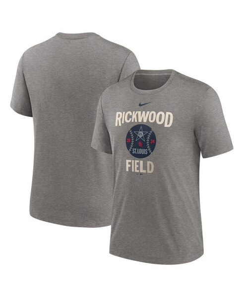 Men's Heather Charcoal St. Louis Cardinals 2024 Rickwood Classic Tri-Blend T-Shirt