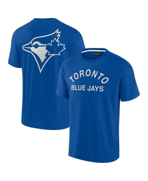 Футболка мужская Fanatics Signature Toronto Blue Jays Super Soft Ультрамягкая короткая рукавами синего цвета