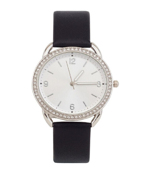 Часы Jessica Carlyle Analog Black Leather Watch