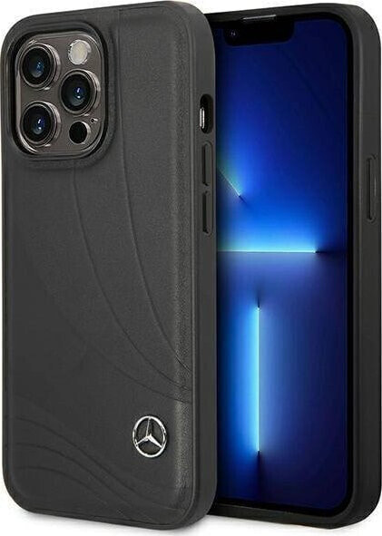 Mercedes Mercedes MEHCP14X8ROLK iPhone 14 Pro Max 6,7" czarny/black hardcase Leather Wave Patern