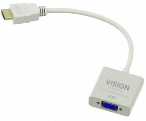 Vision TC-HDMIVGA - VGA (D-Sub) - HDMI Type A (Standard) - Male - Female - White - 1 pc(s)