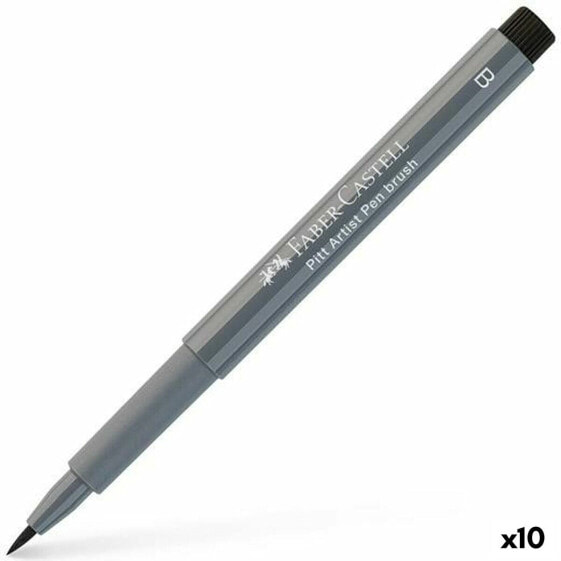 Серые фломастеры Faber-Castell Pitt Artist IV (10 штук)