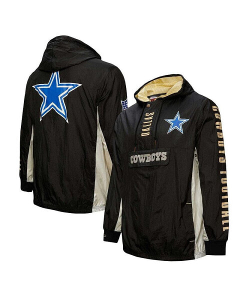Men's Black Dallas Cowboys Team OG 2.0 Anorak Vintage-Like Hoodie Quarter-Zip Jacket