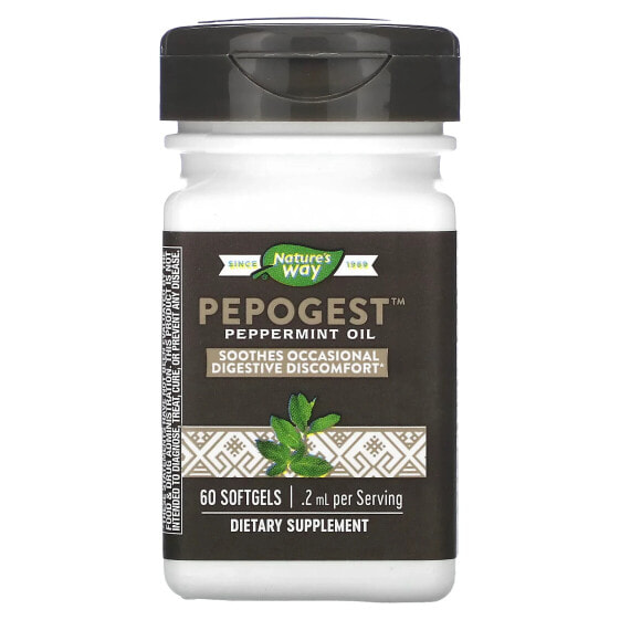 Pepogest, Peppermint Oil, .2 mg, 60 Softgels