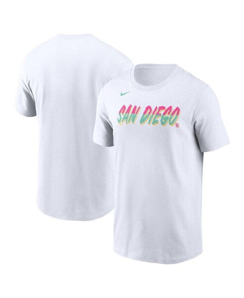 Men's White San Diego Padres City Connect Wordmark T-shirt