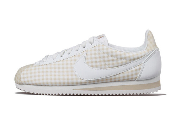 Nike Cortez QS 低帮 跑步鞋 女款 白棕拼接格纹 / Кроссовки Nike Cortez QS BV4890-100