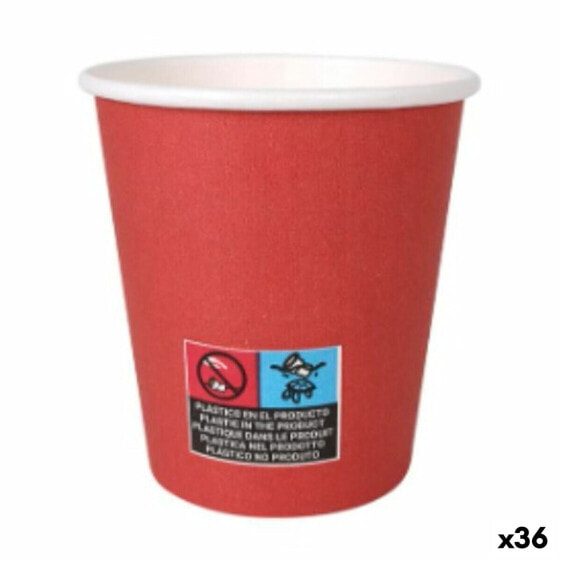 Набор стаканов Algon Картон Одноразовые 200 ml Красный 36 штук (24 Предметы)