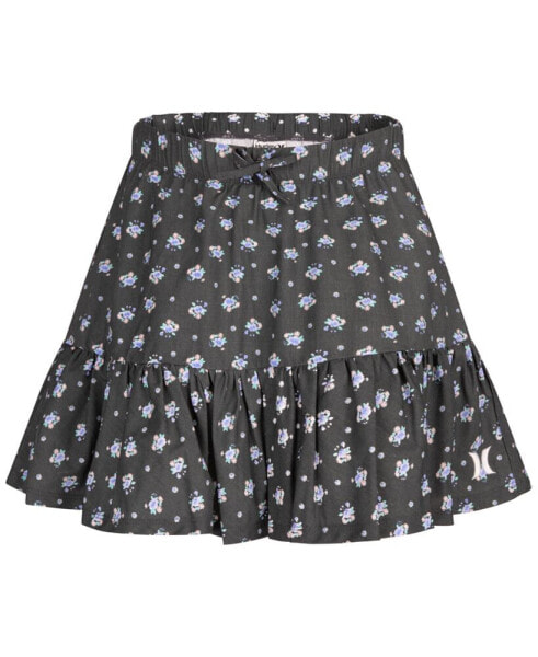 Детская юбка из ткани с принтом для девочек Hurley Big Girls Printed Woven Twill Skirt