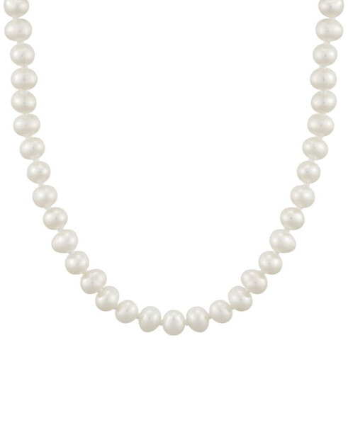 Children's Cultured Freshwater Oval Pearl (4-1/2mm) 13" Collar Necklace