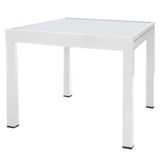 Expandable table Thais 90 x 90 x 74 cm Aluminium