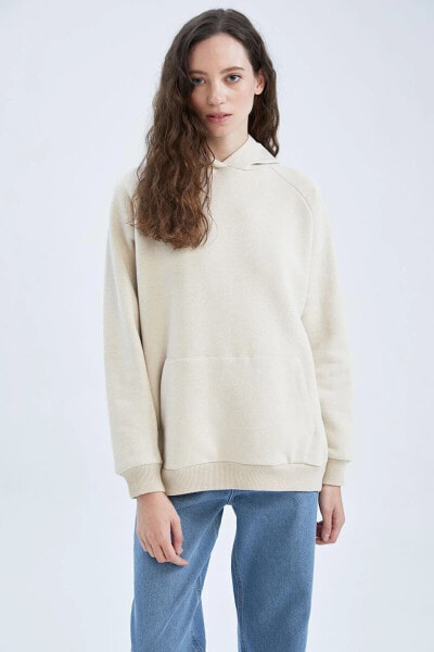 Свитшот женский defacto Basic Sweatshirt Bisiklet Yaka