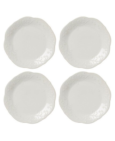 French Perle 4-Piece Dinner Plate Set