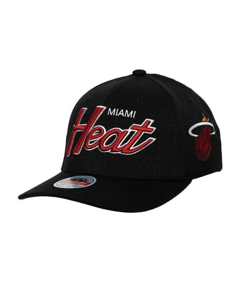 Men's Black Miami Heat MVP Team Script 2.0 Stretch-Snapback Hat