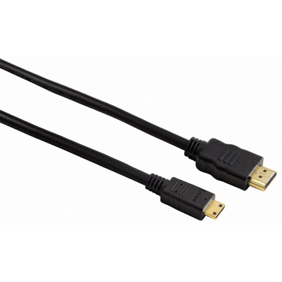 Кабель HDMI Hama 2 м - HDMI Type A (Стандартный) - HDMI Type C (Mini) - 10,2 Гбит/с - Черный