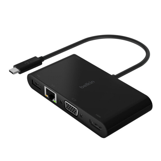 Belkin AVC004BTBK - USB 3.2 Gen 1 (3.1 Gen 1) Type-C - 100 W - Black - HDMI - RJ-45 - USB 3.2 Gen 1 (3.1 Gen 1) Type-A - VGA - 194 mm - 103 mm