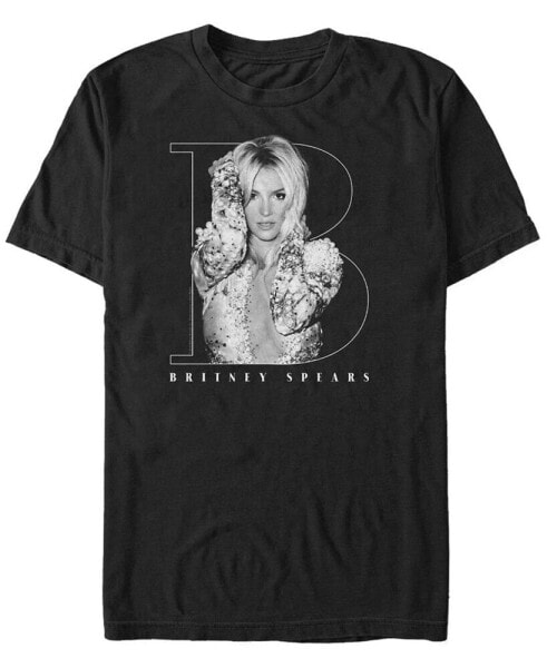 Britney Spears Men's Big B Logo Portrait Short Sleeve T-Shirt