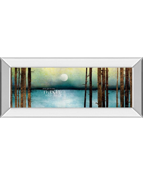Love You To The Moon and Back by Marla Rae Mirror Framed Print Wall Art - 18" x 42"