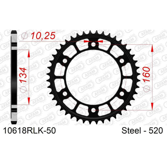 AFAM 10618RLK Rear Sprocket