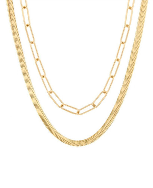 Colette Chain Layering Necklace, Set of 2