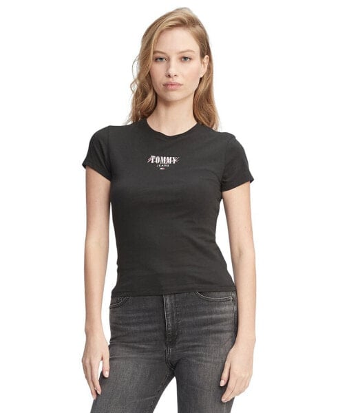 Women's Slim-Fit Essential Logo Graphic T-Shirt