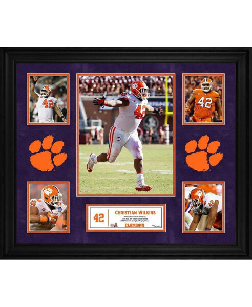 Christian Wilkins Clemson Tigers Framed 23" x 27" 5-Photo Collage