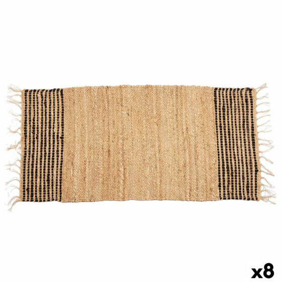 Ковер натуральный черно-полосатый Gift Decor Black Natural Stripes 70 x 1 x 140 см (8 штук)