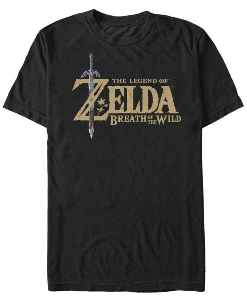 Nintendo Men's Legend of Zelda Breath of The Wind Logo Short Sleeve T-Shirt