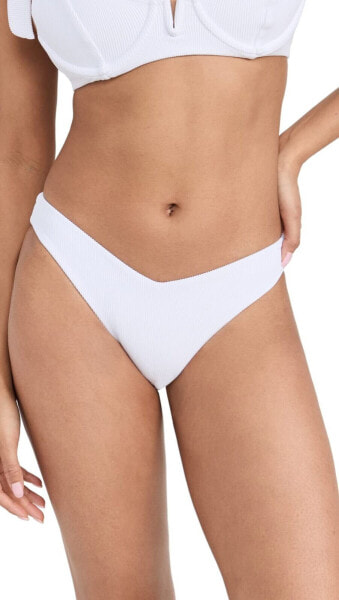 Beach Riot 294190 Women's Vanessa Bikini Bottoms, White, Size XS