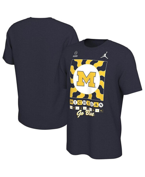 Men's Navy Michigan Wolverines College Football Playoff 2022 Fiesta Bowl Media Night T-shirt