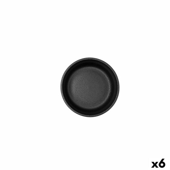 Тарелка сервировочная Bidasoa Fosil черная керамическая 11,8 x 11,8 x 5,9 см (6 штук)