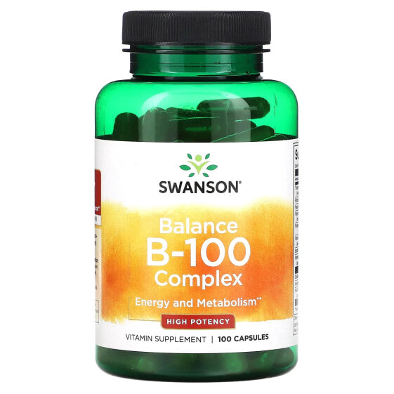 Витамины группы B Swanson Balance B-100 Complex, High Potency, 300 капсул